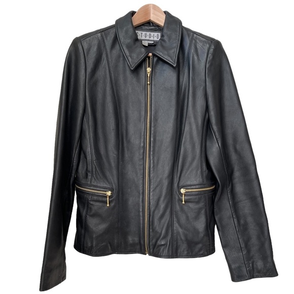 Siena Studio Black Zip UP‎ Leather Jacket Size: M - Picture 10 of 10